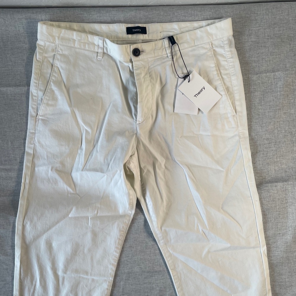 Theory Zaine Pants Slim Fit Chino Trousers White Womens Size 33 NEW
NWT - Picture 4 of 14